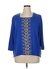 Alfred Dunner 3/4 Sleeve T Shirt