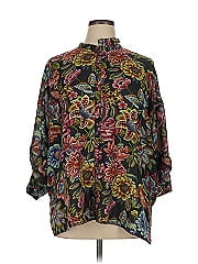 Johnny Was 3/4 Sleeve Silk Top