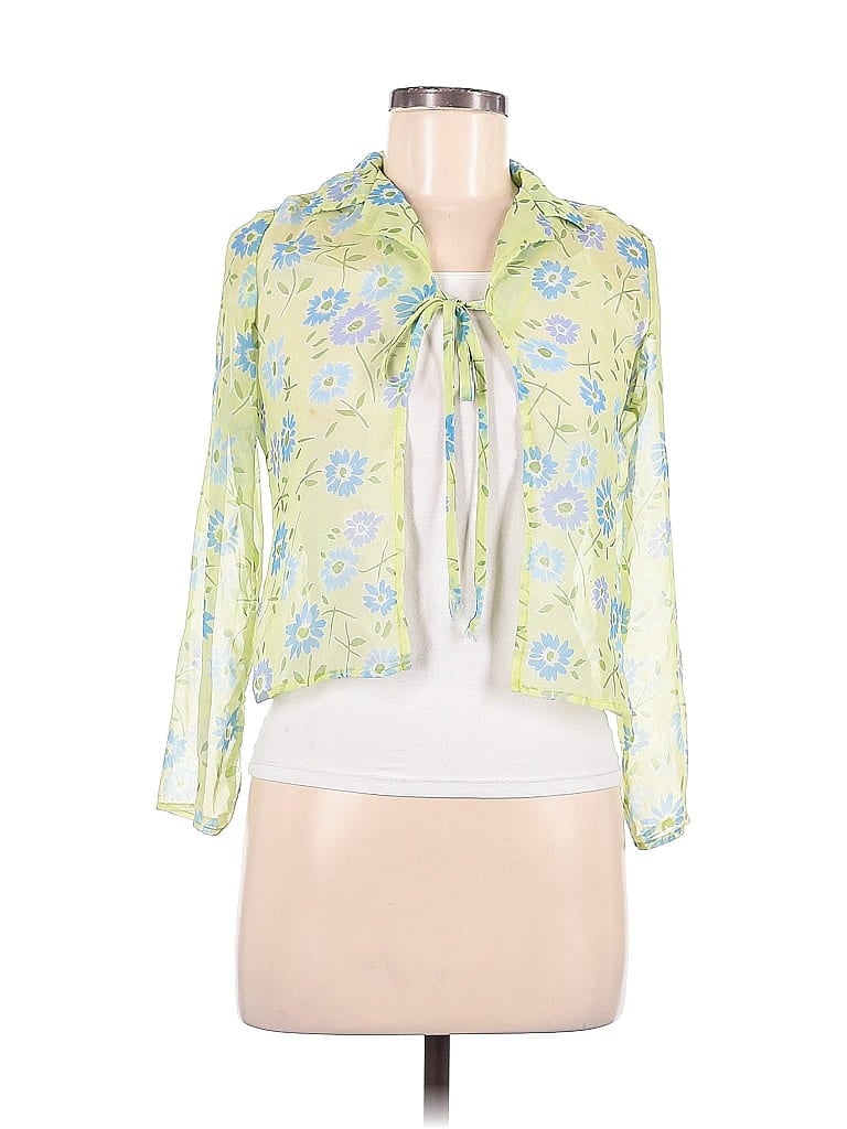 Pre-owned Assorted Brands 3/4 Sleeve Blouse In Green