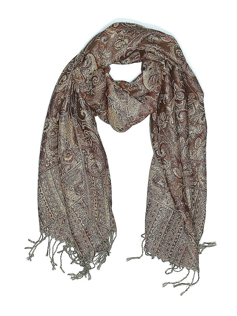 Unbranded Paisley Brown Scarf One size - photo 1