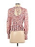 Dear John 100% Rayon Paisley Pink Long Sleeve Blouse Size XS - photo 2