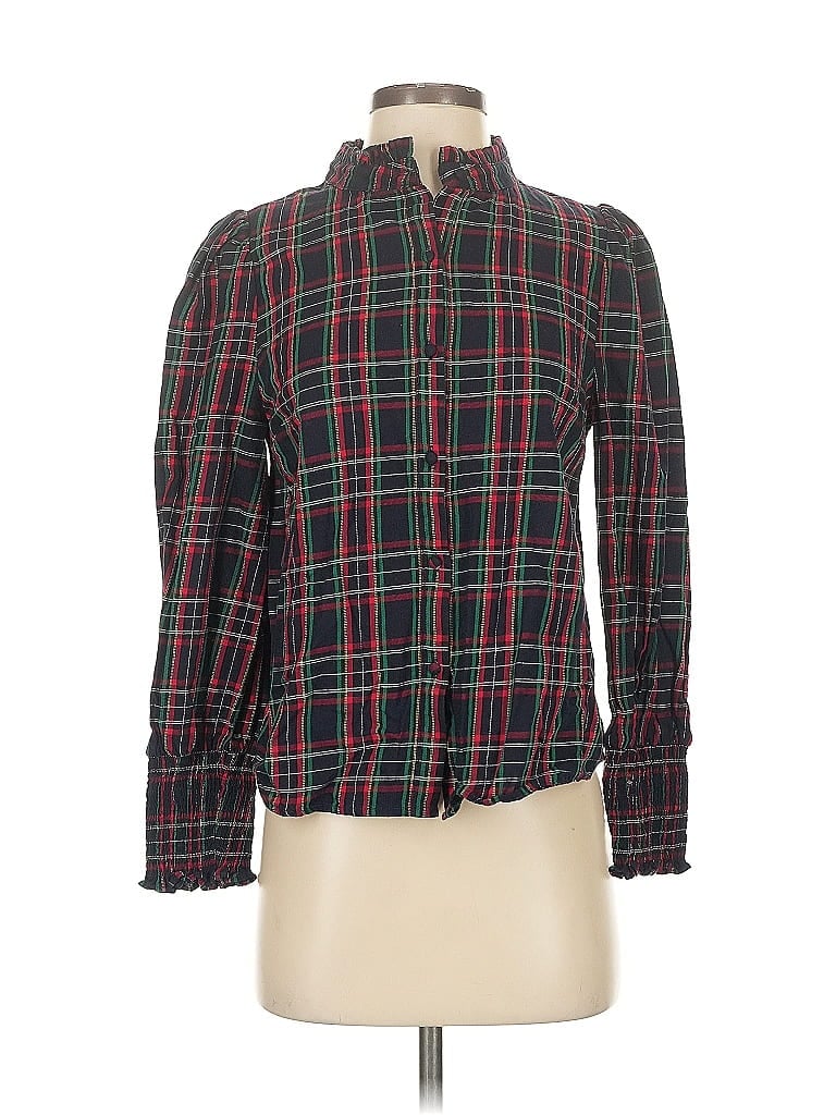 Pre-owned Sugarlips Long Sleeve Button Down Shirt In Green