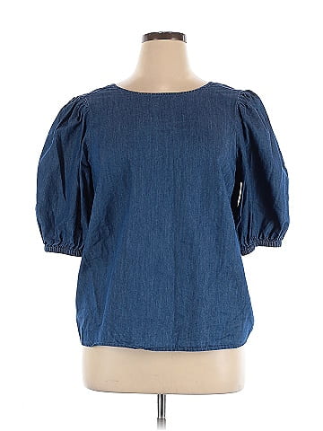 ELOQUII Short Sleeve Blouse (view 1)