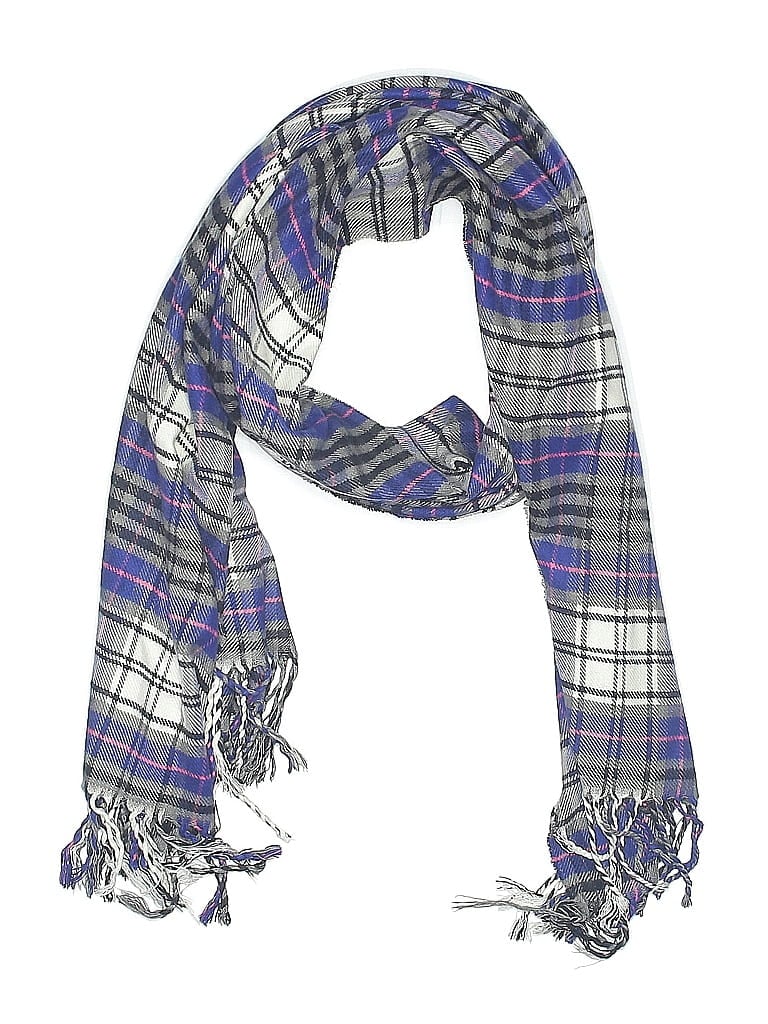 Esprit Plaid Purple Blue Scarf One size - photo 1