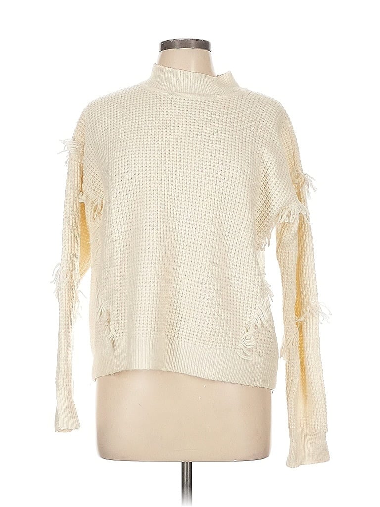Pre-owned Michael Michael Kors Turtleneck Sweater In White