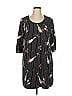 Soma Print Black Casual Dress Size XL - photo 1