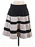 Amanda + Chelsea 100% Polyester Stripes Gray Casual Skirt Size 8 - photo 1