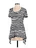 Chaus Stripes Silver Short Sleeve T-Shirt Size S - photo 1