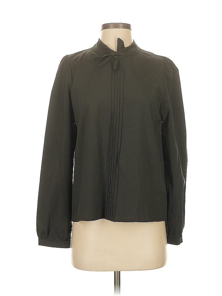Pre-owned Assorted Brands Long Sleeve Blouse In Green