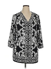 Jm Collection 3/4 Sleeve T Shirt