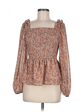 Peach Love Long Sleeve Blouse (view 1)
