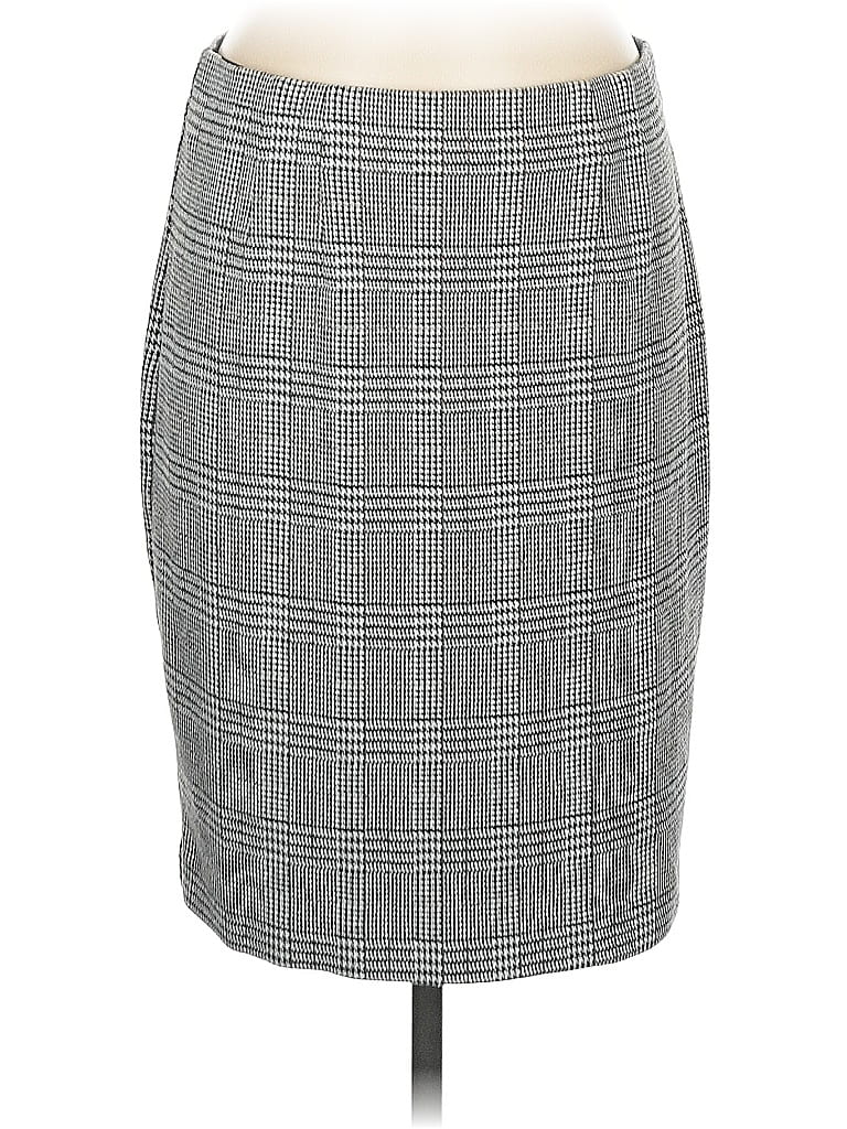 Amanda + Chelsea Houndstooth Gray Formal Skirt Size M - photo 1