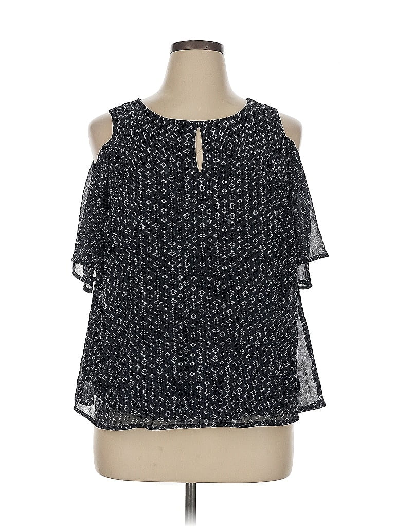 Pre-owned Lane Bryant Sleeveless Blouse In Black