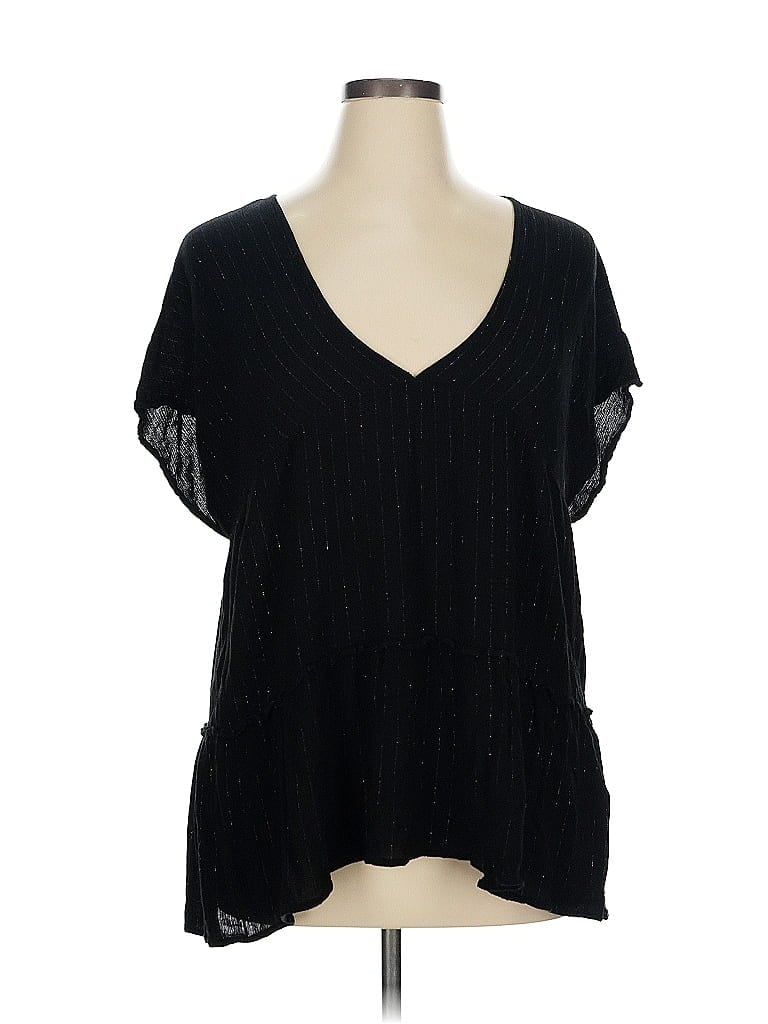 Xhilaration Black Short Sleeve Top Size XL - photo 1