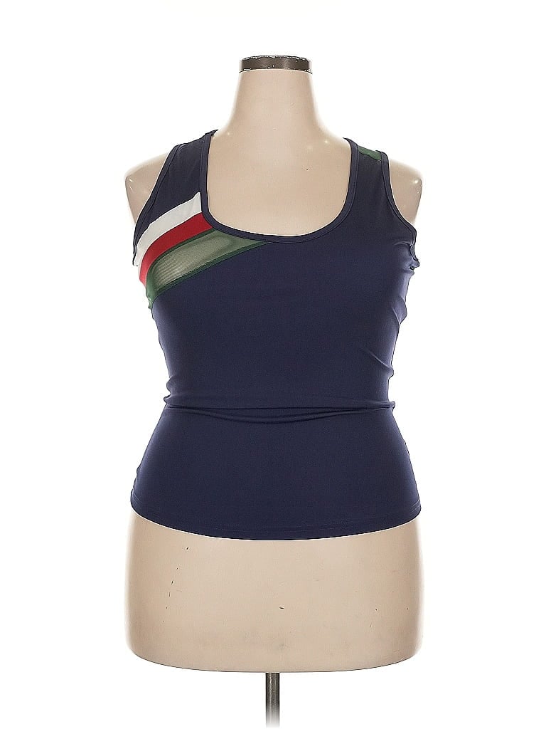 Pre-owned Unbranded Tank Top Blue Halter Neckline Tops