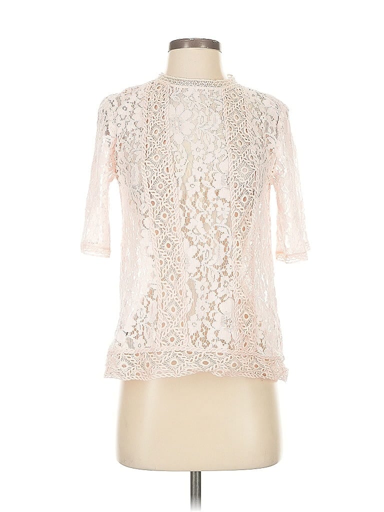 Pre-owned Ann Taylor Loft 3/4 Sleeve Blouse In Pink