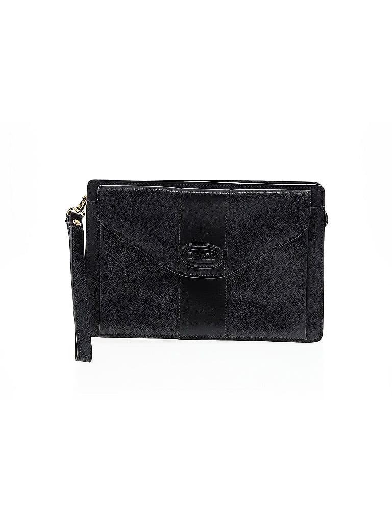 Bally 100% Leather Black Leather Wristlet One size - photo 1
