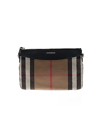 Burberry House Check Peyton Canvas Clutch (view 1)