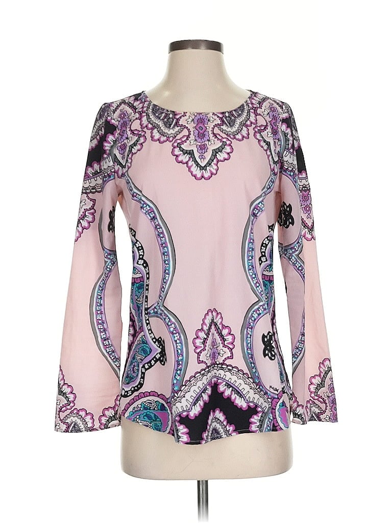 Hale Bob 100% Polyester Pink Long Sleeve Top Size XS - photo 1