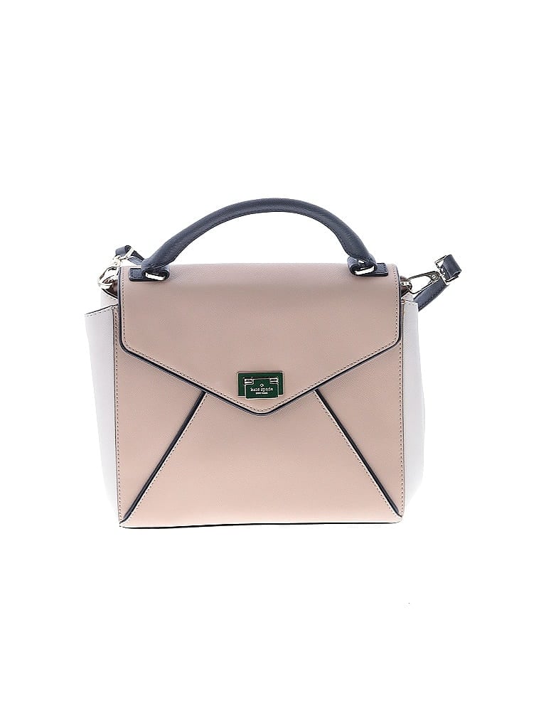 Kate Spade New York 100% Leather Color Block Ivory Tan Leather Satchel One size - photo 1