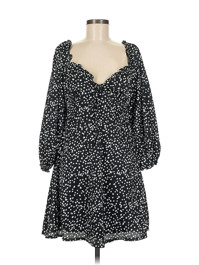 She + Sky Casual Dress In Black