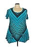 Avenue Teal Short Sleeve Top Size 22 - photo 1