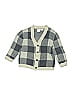 Zara Baby 100% Nylon Checkered-gingham Gray Cardigan Size 2 - photo 1