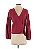 TeXTURE & THREAD Madewell Burgundy Red Long Sleeve Blouse Size S - photo 1