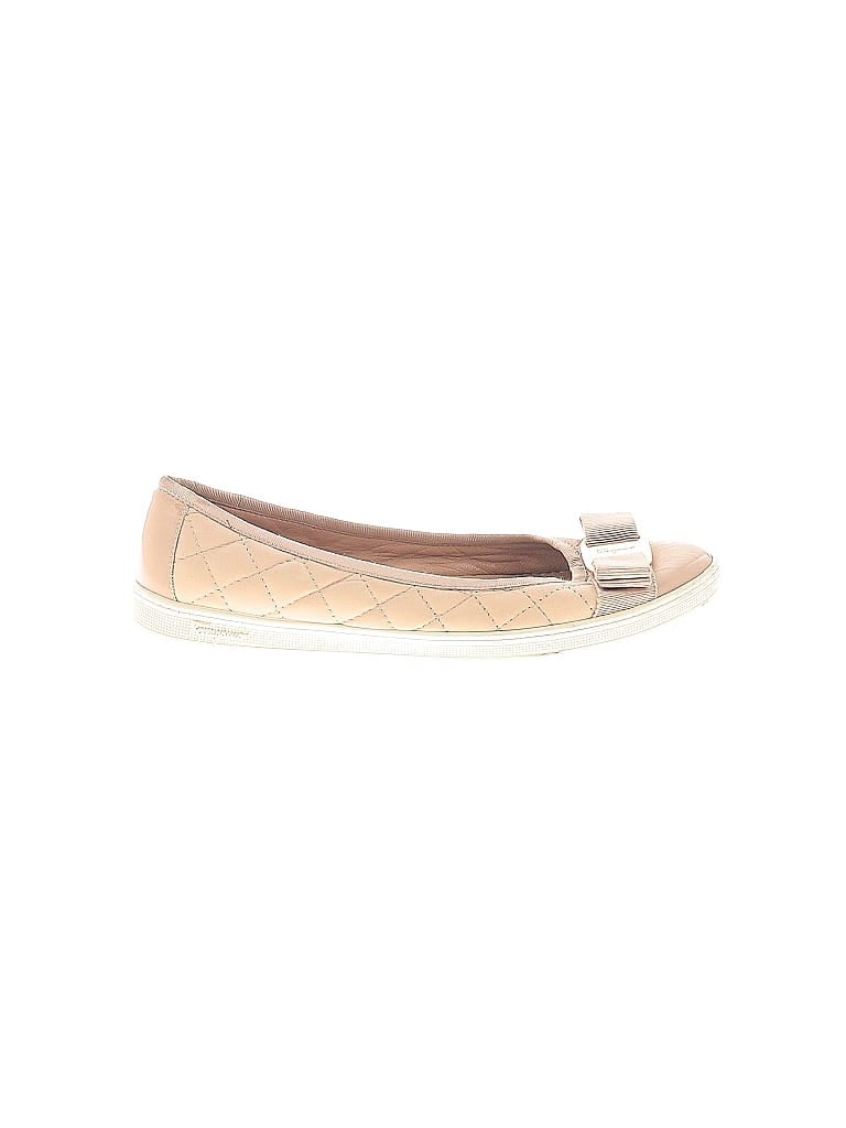 Salvatore Ferragamo Ivory Tan Flats Size 6 - photo 1