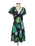 Eyeshadow 100% Polyester Tropical Green Cocktail Dress Size 5 - photo 1