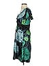 Eyeshadow 100% Polyester Tropical Green Cocktail Dress Size 5 - photo 5