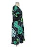 Eyeshadow 100% Polyester Tropical Green Cocktail Dress Size 5 - photo 4
