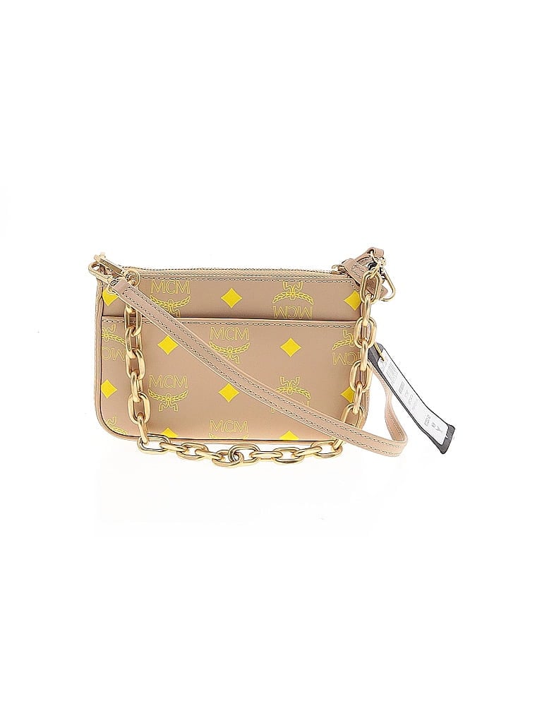 MCM 100% Leather Stars Gold Tan Satchel One size - photo 1