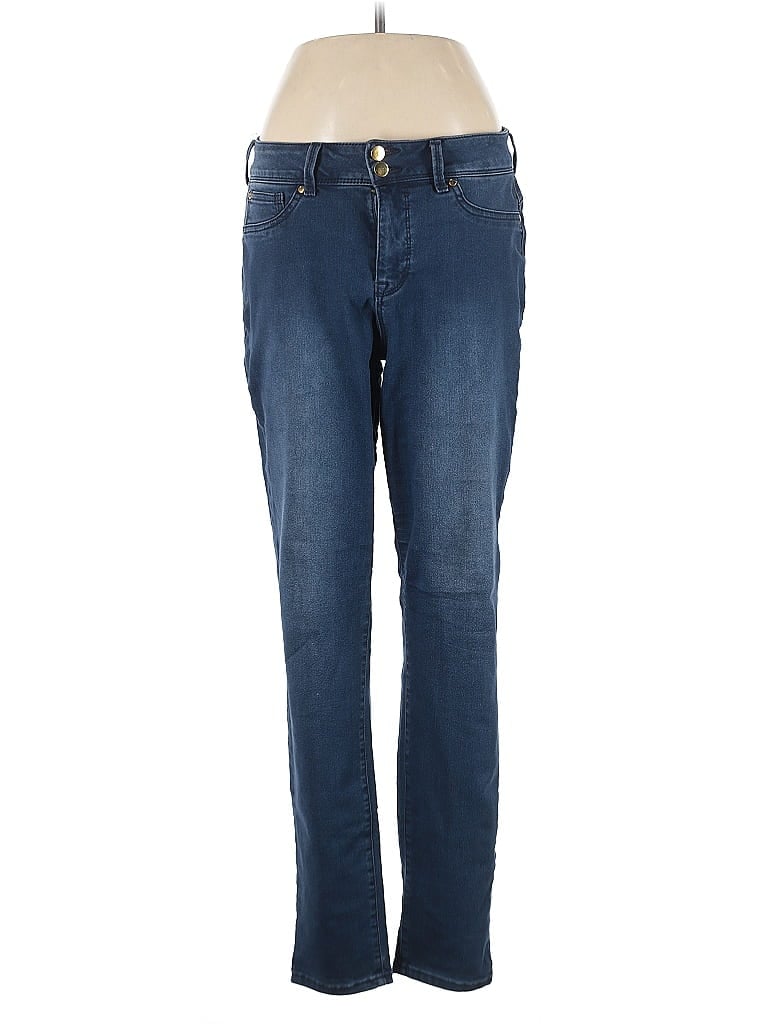 IMAN Solid Blue Jeans Size 12 - photo 1