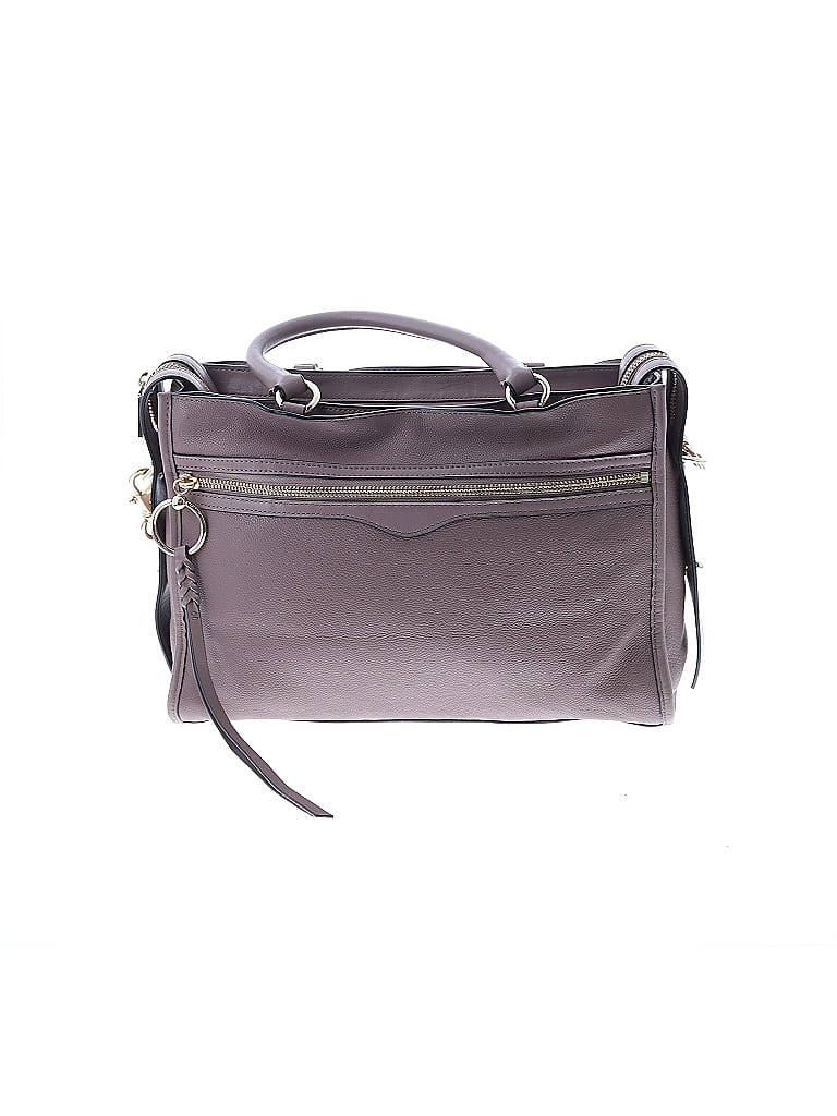 Rebecca Minkoff 100% Leather Solid Gray Brown Leather Satchel One size - photo 1