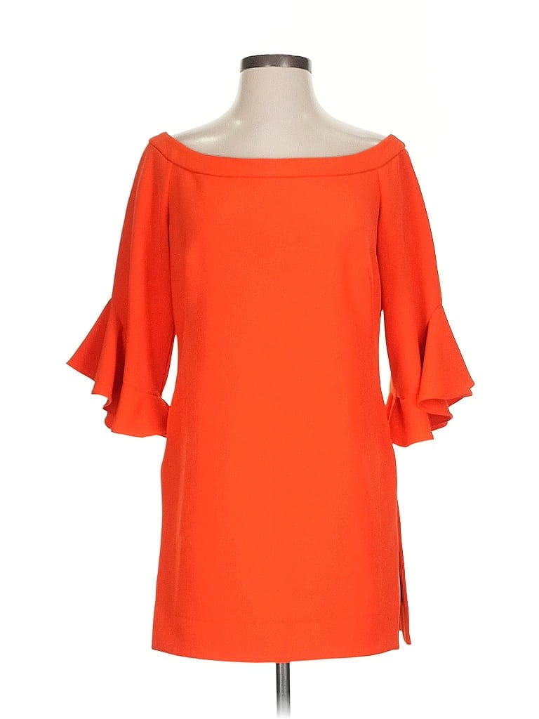 Alberto Makali Solid Orange Cocktail Dress Size S - photo 1