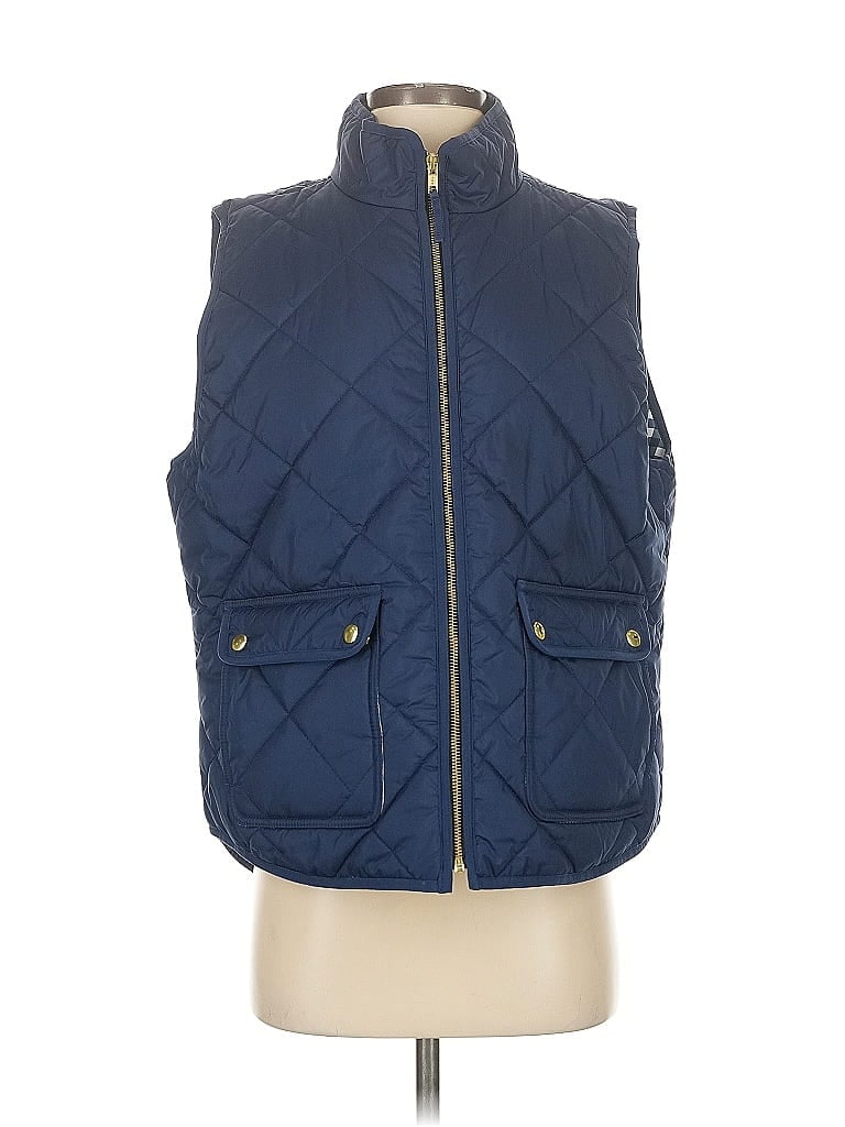 Pre-owned J.crew Factory Store Vest In Blue