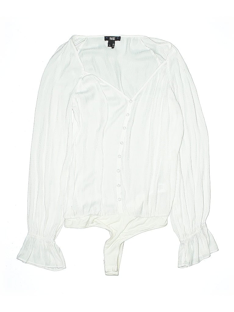 PAIGE Pre-owned Long Sleeve Blouse In White