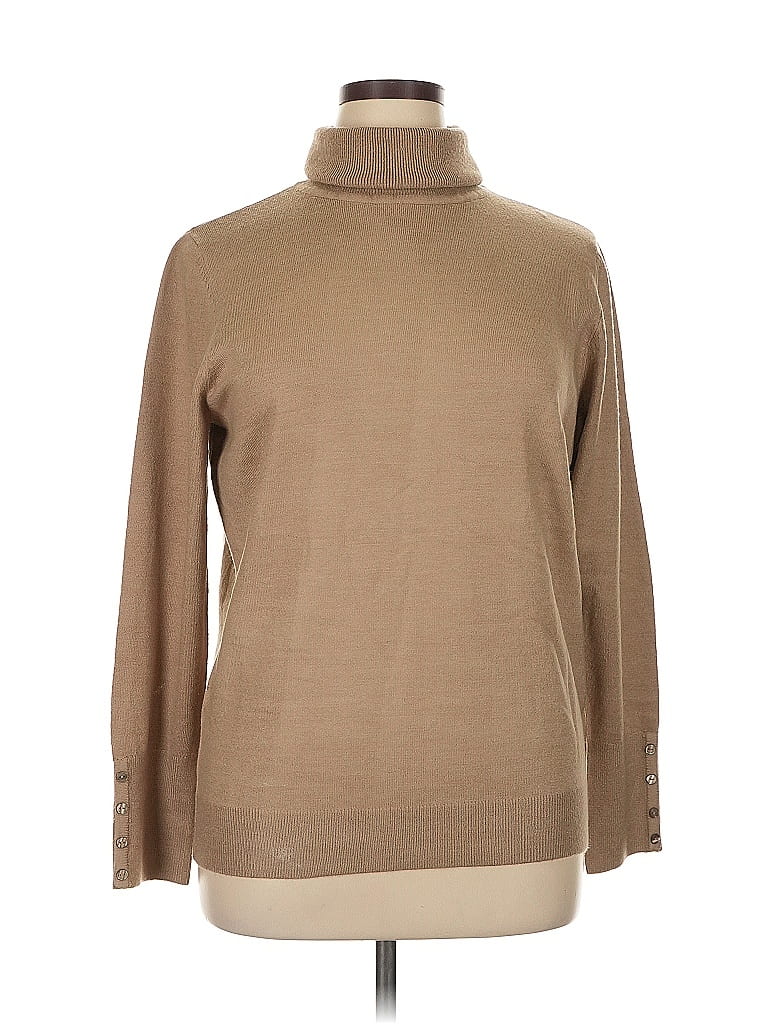 JM Collection Tan Turtleneck Sweater Size XL - photo 1