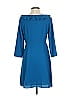 Cooper & Ella 100% Polyester Solid Blue Casual Dress Size S - photo 2