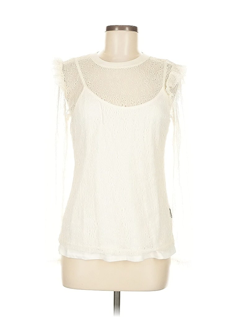 Who What Wear Ivory Long Sleeve Blouse Size M - photo 1