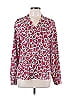 Jones Studio 100% Polyester Animal Print Pink Long Sleeve Blouse Size L - photo 1