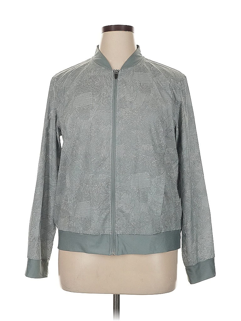 Xersion 100% Polyester Graphic Gray Track Jacket Size XL - photo 1
