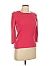 August Silk Red Pink 3/4 Sleeve Top Size L - photo 1