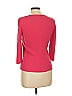 August Silk Red Pink 3/4 Sleeve Top Size L - photo 2