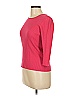 August Silk Red Pink 3/4 Sleeve Top Size L - photo 5