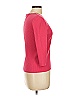 August Silk Red Pink 3/4 Sleeve Top Size L - photo 4