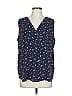 Ann Taylor LOFT Outlet 100% Polyester Blue Sleeveless T-Shirt Size L - photo 1