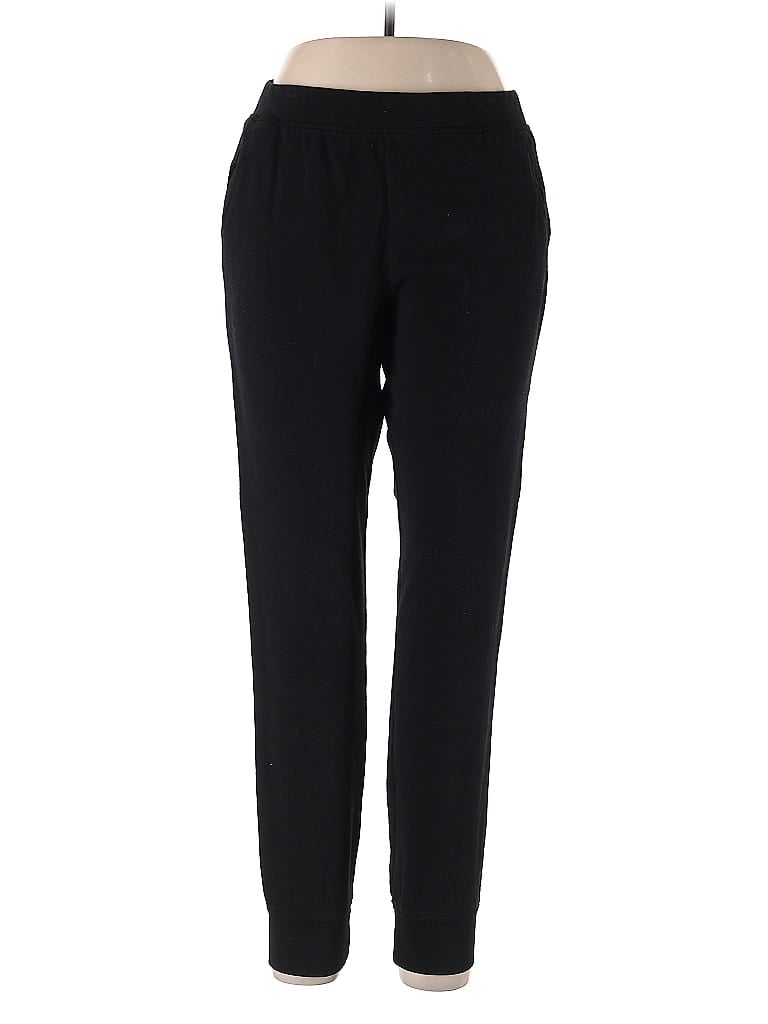ATM 100% Cotton Solid Black Casual Pants Size L - photo 1