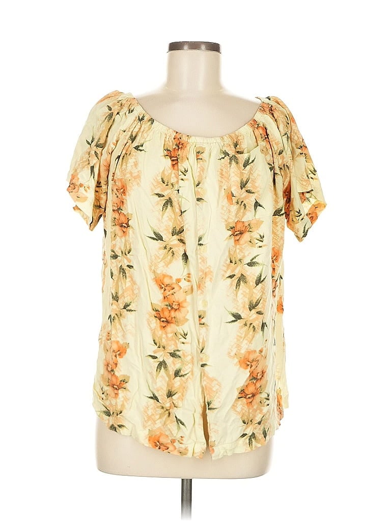 Pre-owned Urban Renewal Short Sleeve Blouse In Yellow